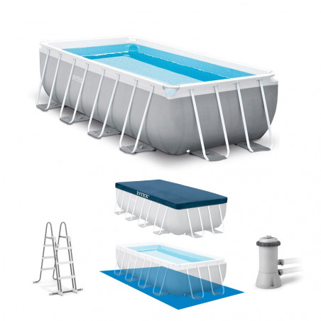 PISCINE TUBULAIRE RECTANGULAIRE INTEX 4.88 X 2.44 X 1.07 M 
