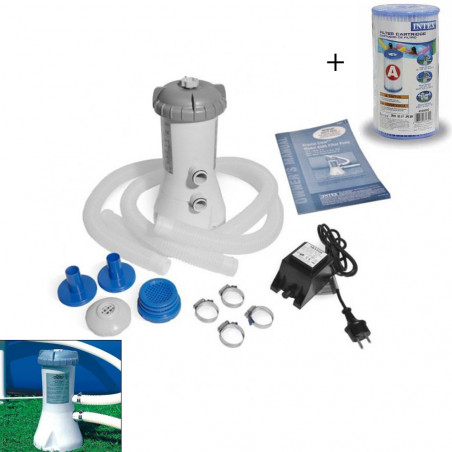 FILTRE POUR PISCINE EPURATEUR A CARTOUCHE 2.7 M3/H (C3,8) INTEX 