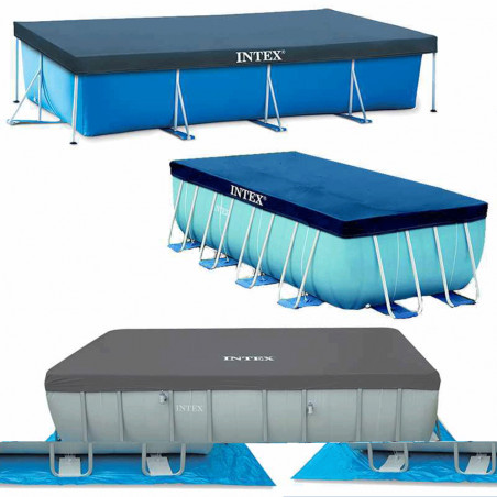 BACHE POUR PISCINE TUBULAIRE RECTANGULAIRE INTEX 4.50 M 