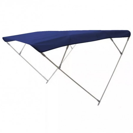 Bimini alu brossé 4 arceaux - Bleu - ORANGEMARINE 200 (largeur) x 150 (hauteur) x 255 (longueur) cm - BLEU