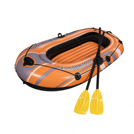 BATEAU GONFLABLE BESTWAY HYDROFORCE 155 CM + PAGAIES 
