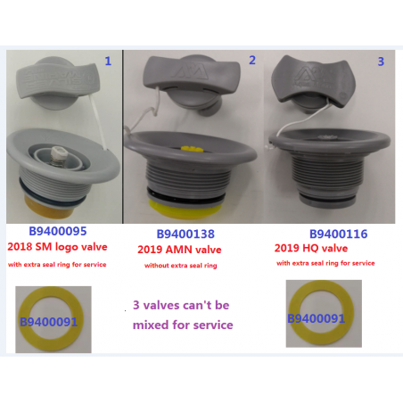 VALVE DE GONFLAGE POUR PADDLE AQUA MARINA B9400116 