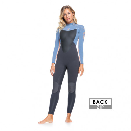 COMBINAISON ROXY PROLOGUE FEMME 5/4 BACKZIP 2022 NOIR BLEU