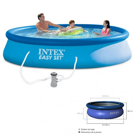 KIT PISCINE EASY SET INTEX 3M96X84CM 
