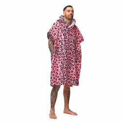 PONCHO AFTER LEOPARD PALE PINK