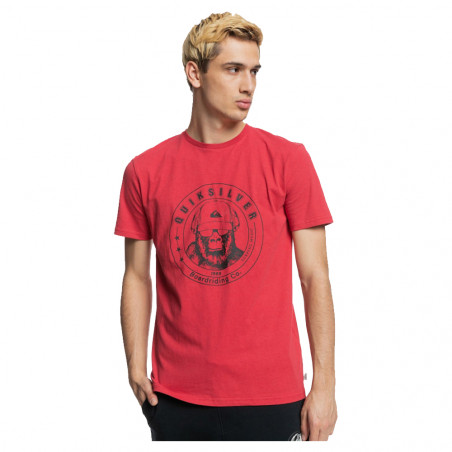 T-SHIRT DRUMROLL QUIKSILVER ROUGE