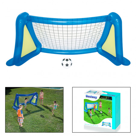 BUT DE FOOTBALL + 2 BALLONS BESTWAY 