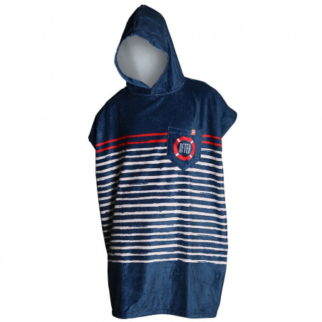 PONCHO AFTER ESSENTIAL SAILOR STRIPES BLEU