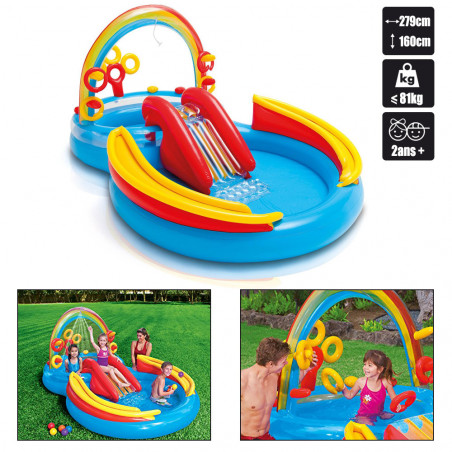 PISCINE POUR ENFANTS INTEX RAINBOW RING PLAY CENTER 