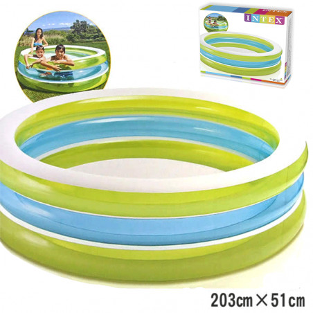 PISCINE RONDE INTEX BI-COULEUR 203 CM 