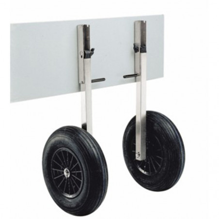 ROUES DE TRANSPORT SUR TUBE INOX PLASTIMO POUR ANNEXE 