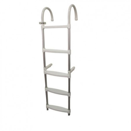 ECHELLE DE BAIN AVEC TUBES EN ALUMINIUM Avec 3 marches - BLANC