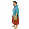 PONCHO ALL IN V ORGANIC BLEU/MARRON/VERT