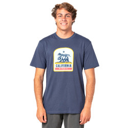 T-SHIRT RIP CURL DESTINATION ANIMALS BLEU MARINE