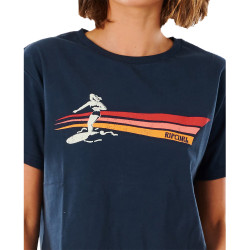 T-SHIRT RIP CURL GOLDEN STATE CROP BLEU MARINE FEMME