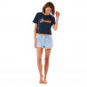 T-SHIRT RIP CURL GOLDEN STATE CROP BLEU MARINE FEMME