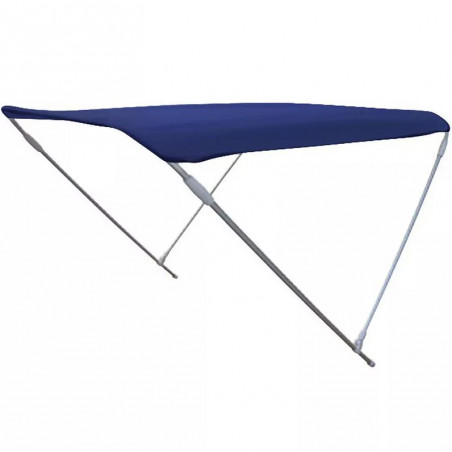 BIMINI ALU BROSSÉ 2 ARCEAUX BLEU ORANGEMARINE 130 (largeur) x 110 (hauteur) x 180 (longueur) cm - BLEU
